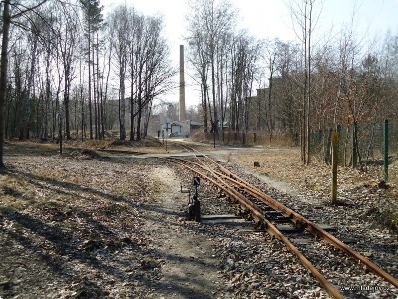 Fotografie Pohled od Bad Muskau zpět do Bílé Vody, vpravo spojka - triangl.
