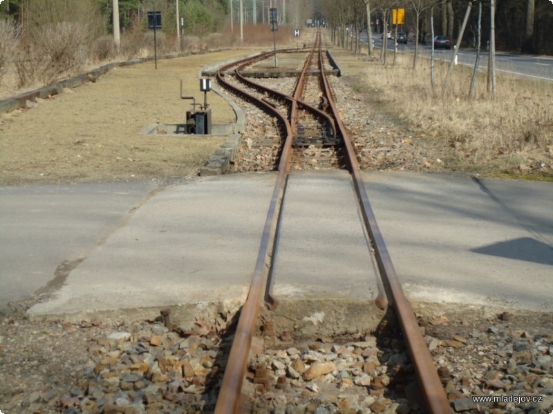 Fotografie Bahnhof Weisswasser-Ost na větvi do Bad Muskau.
