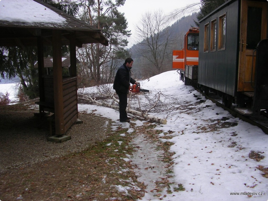 Fotografie Na Vekslu nevydržela několikadenní ledové sevření břízka, i s&nbsp;tou jsme si během chvíle poradili.