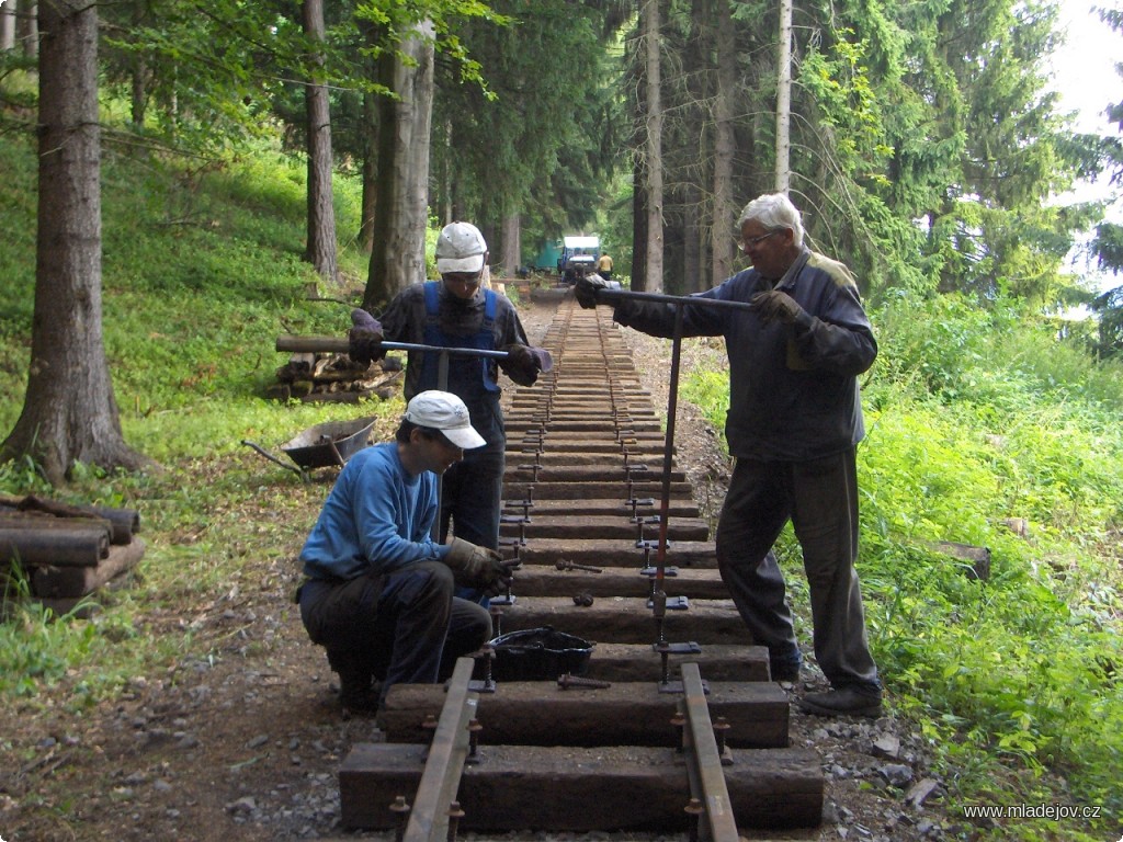 Fotografie I když se kolejnice zrovna neohýbají ani nepokládají, pořád je co dělat.
