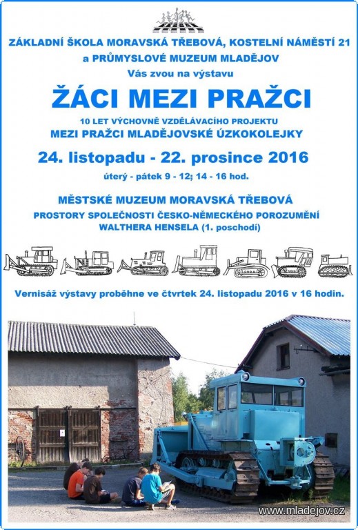 Fotografie Přesuňme se nyní o&nbsp;nějaký týden dále, konkrétně na 24. listopad, kdy v&nbsp;prostorách Společnosti česko-německého porozumění Walthera Hensela v&nbsp;moravskotřebovském muzeu proběhla vernisáž výstavy nesoucí název „Žáci mezi pražci“.
