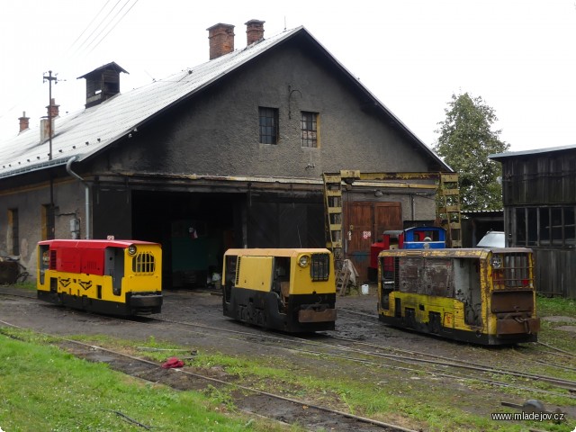 Fotografie Důlní lokomotivy pózují pěkně pohromadě – zleva DH 70 D, DH 30 D a DH 35 D.0.