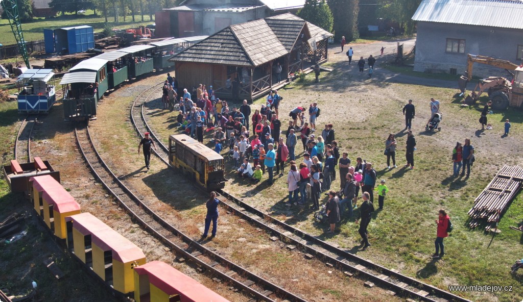 Fotografie Lokomotivy postupně přijíždějí seřazené podle výkonu a určení.