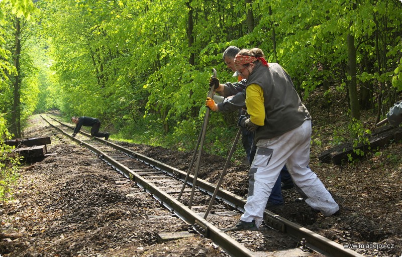 Fotografie Směrová úprava koleje.